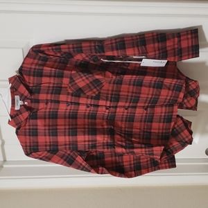 Hashtag In Trend | Plaid Button Down Top